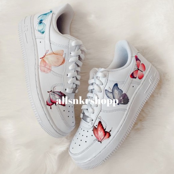 Nike womens air force 1 low custom butterf… - Picture 3 of 3